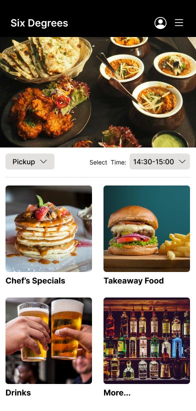Zinga Digital Menu Interface